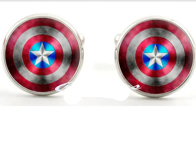 Men's Elegant Black Suit Cufflinks with Gemstones