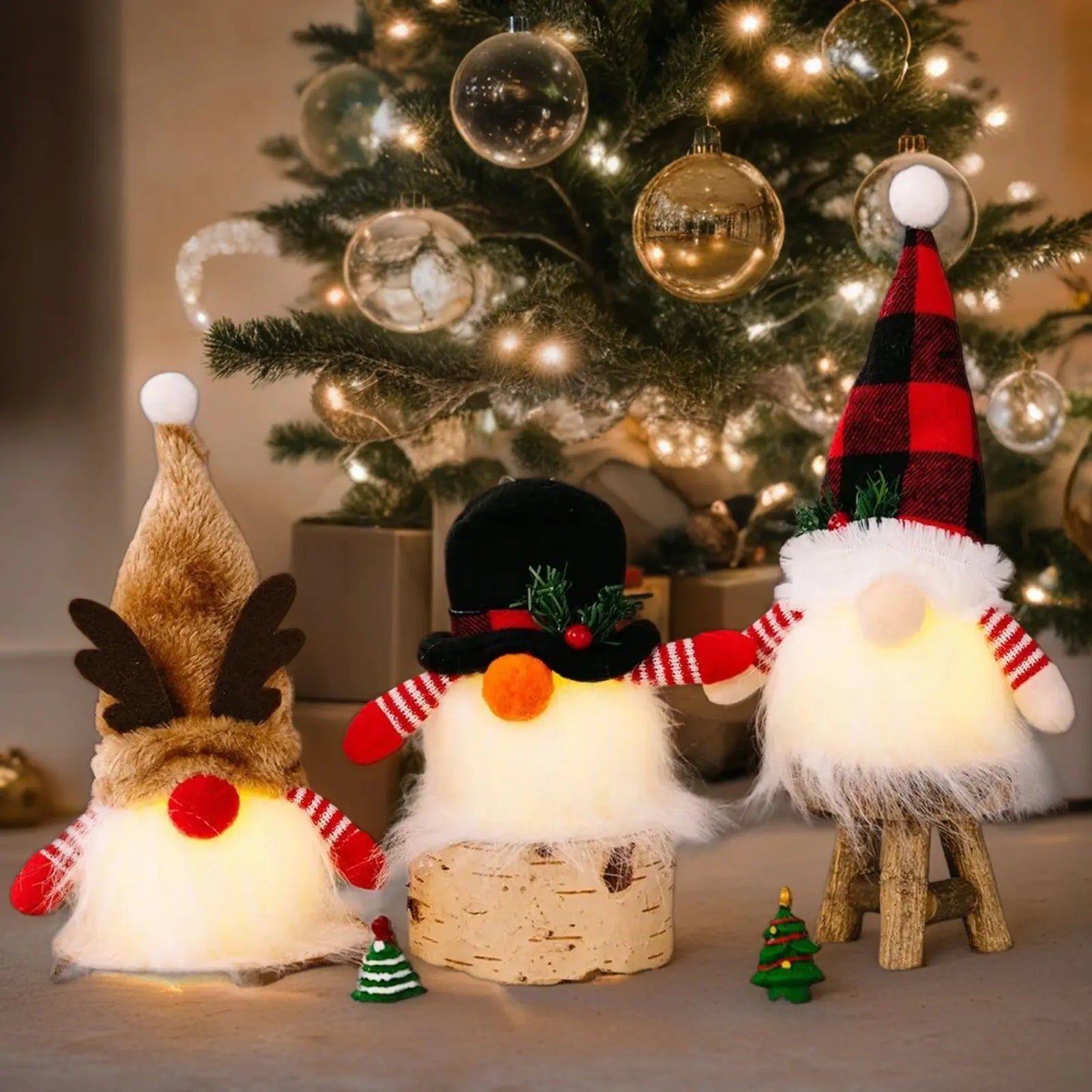 LED Glowing Christmas Cheer Ornaments