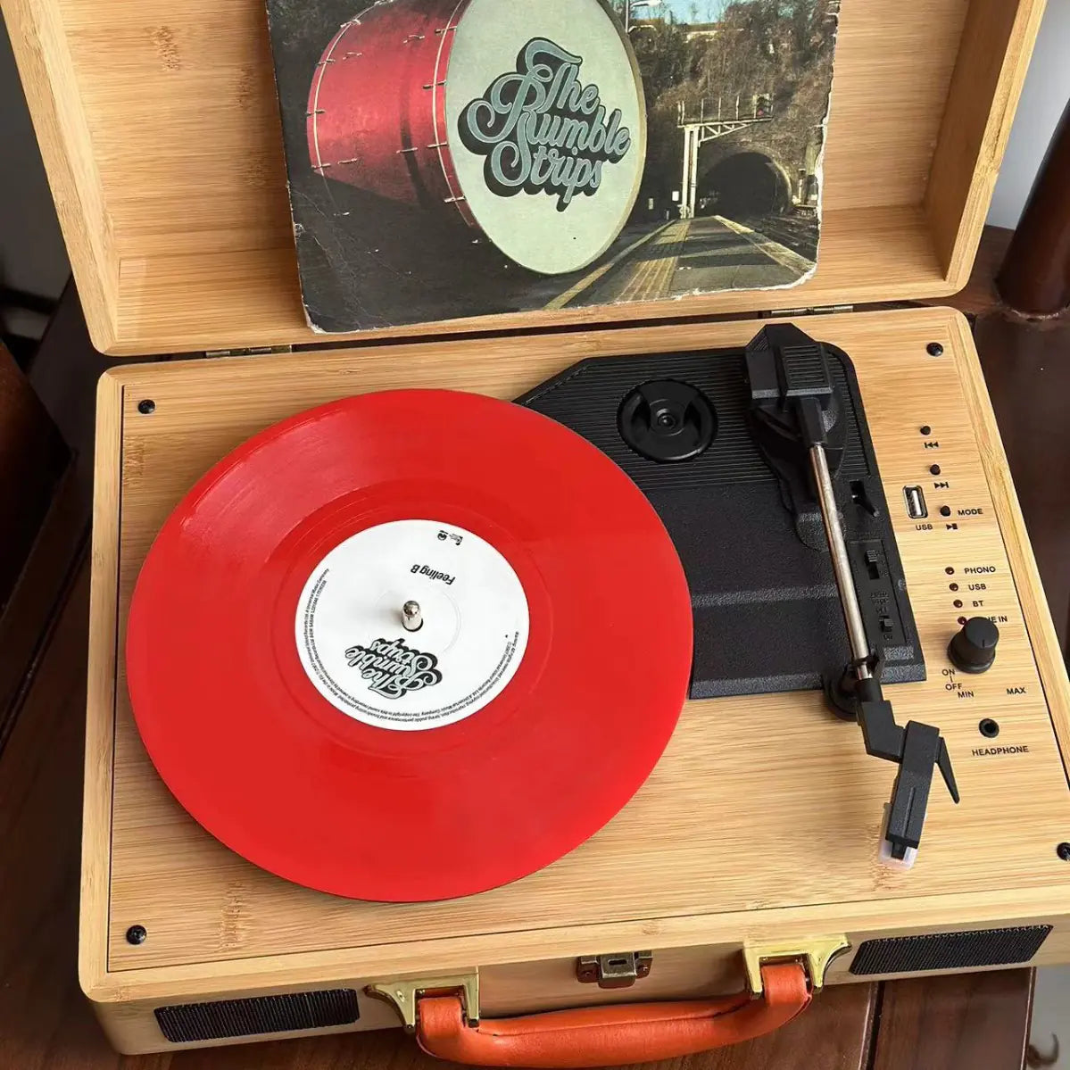 Retro Bamboo Bluetooth Turntable