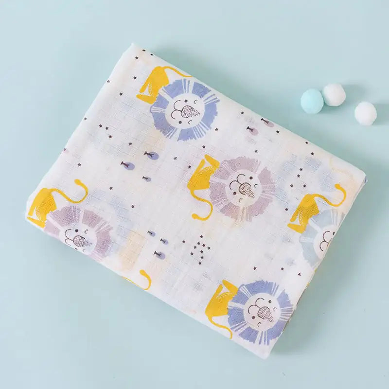 Soft Cotton Two-Layer Cartoon Baby Blanket