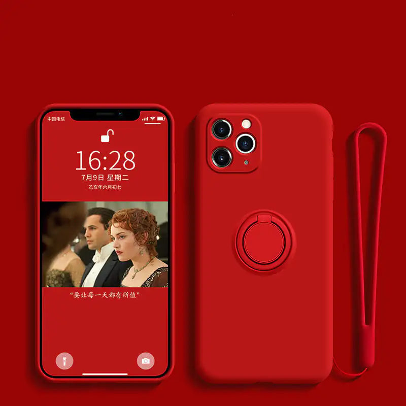 Silicone Ring-Grip Case for iPhone