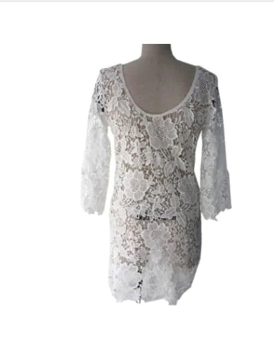 Elegant Lace Beach Cover-Up