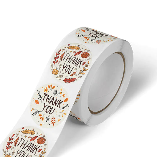 500pcs Floral Gratitude Stickers for Celebrations