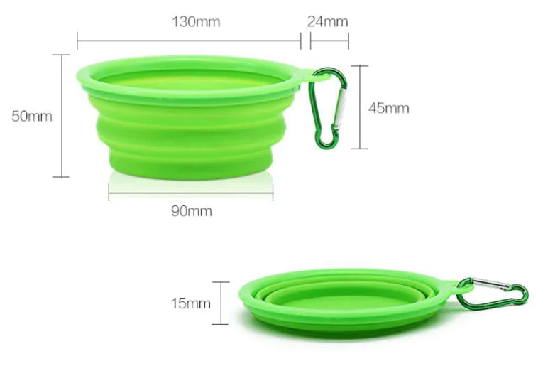 Portable Eco-Friendly Silicone Pet Bowl for Cats & Dogs