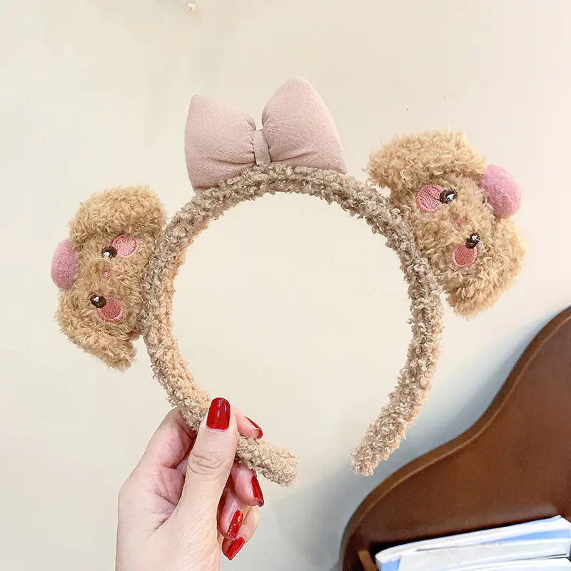 Chic Strawberry Bear Plush Headband
