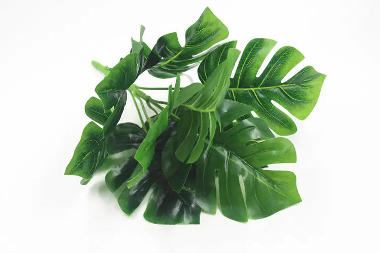 Modern Faux Monstera - 9-Leaf Decor Plant