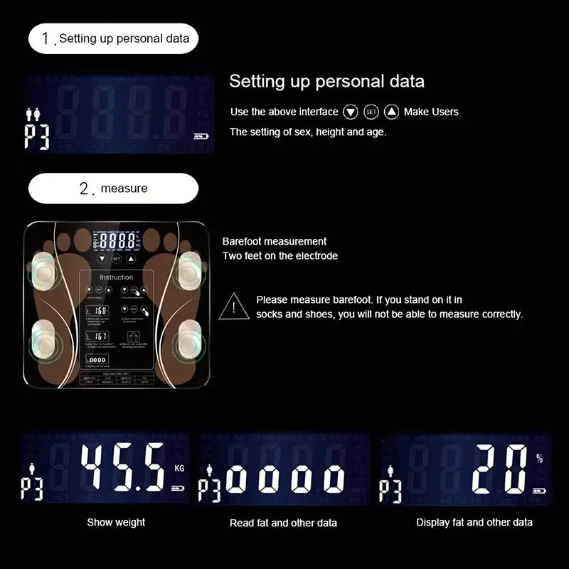 LCD Body Composition Weighing Scale