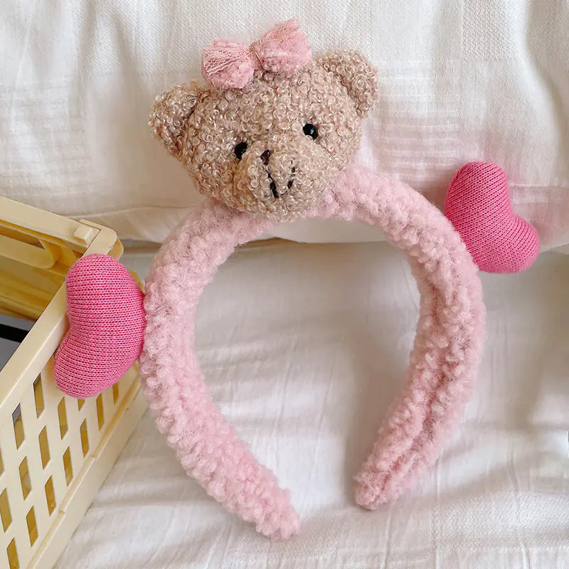 Chic Strawberry Bear Plush Headband