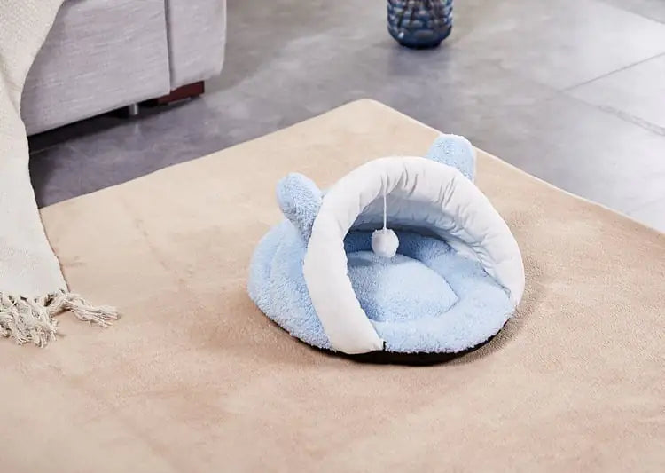 Washable Winter Triangle Cat Sleeping Bag Kennel