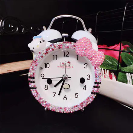 KT Cat Silent Diamond Clock