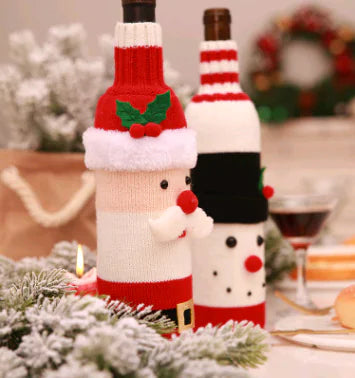 Festive Wine Bottle Sleeves