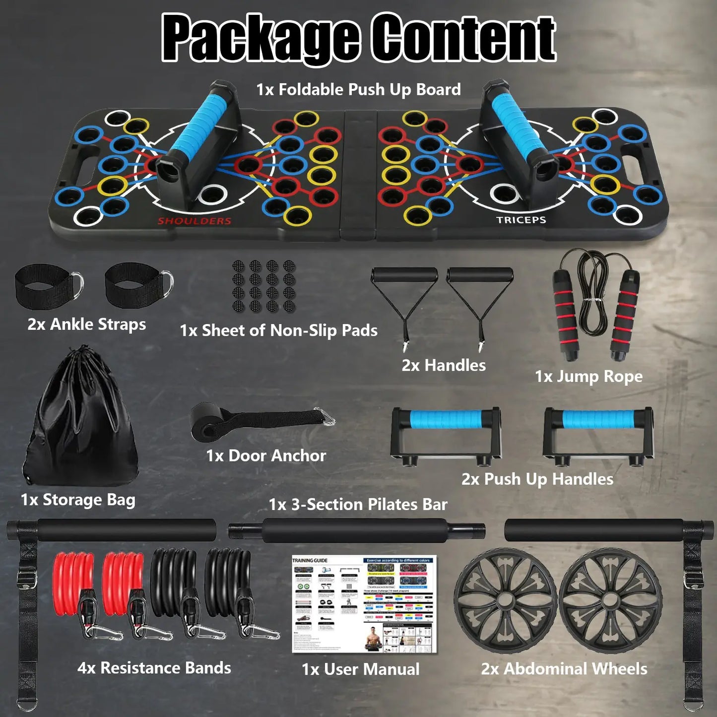 Total Home Gym Push-Up Board Kit