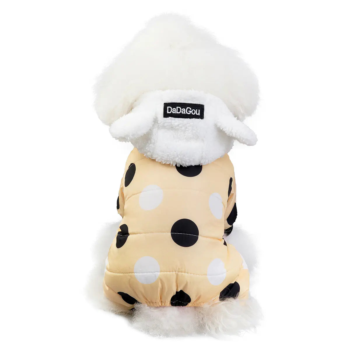 Big Polka Dot Hoodie Coat for Winter Dogs
