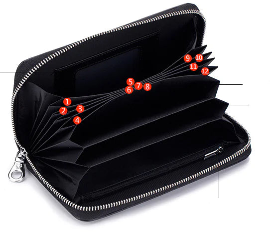 Refined Leather Clutch Wallet