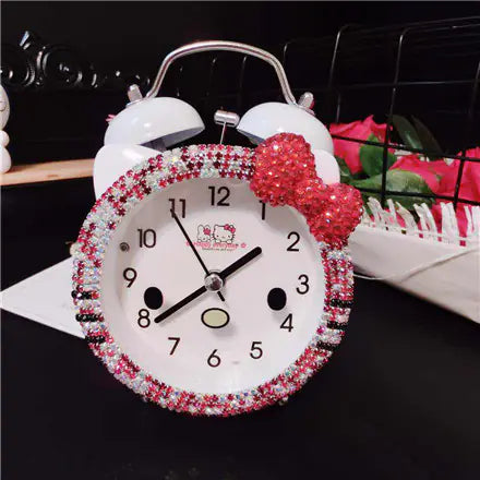 KT Cat Silent Diamond Clock