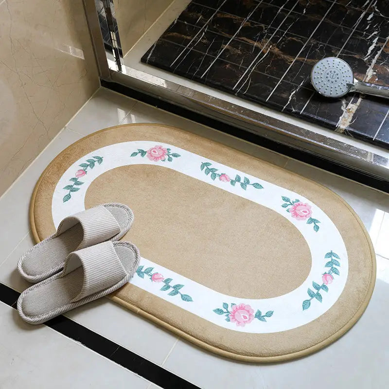 Serenity Floral Bathroom Mat