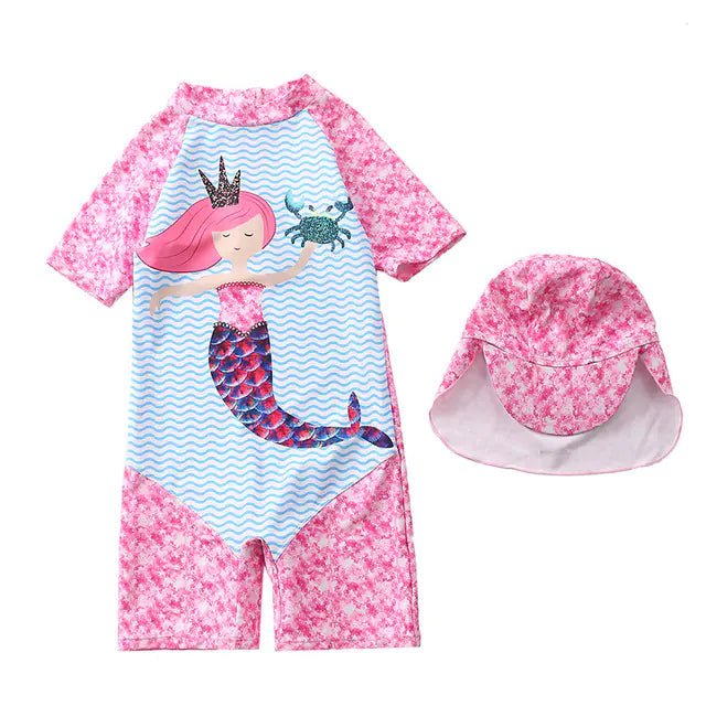 Kids' Fun Print One-Piece Swimwear