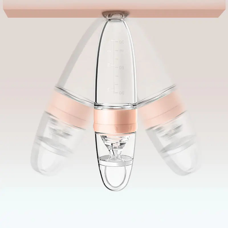 Silicone Squeeze Bottle for Baby Training Spoon