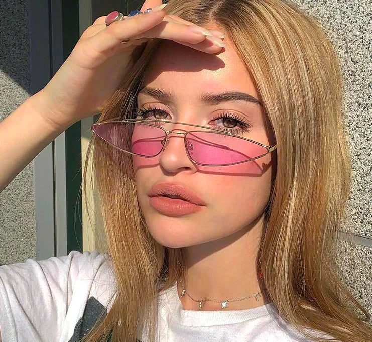 Chic Cat Eye Metal Sunglasses