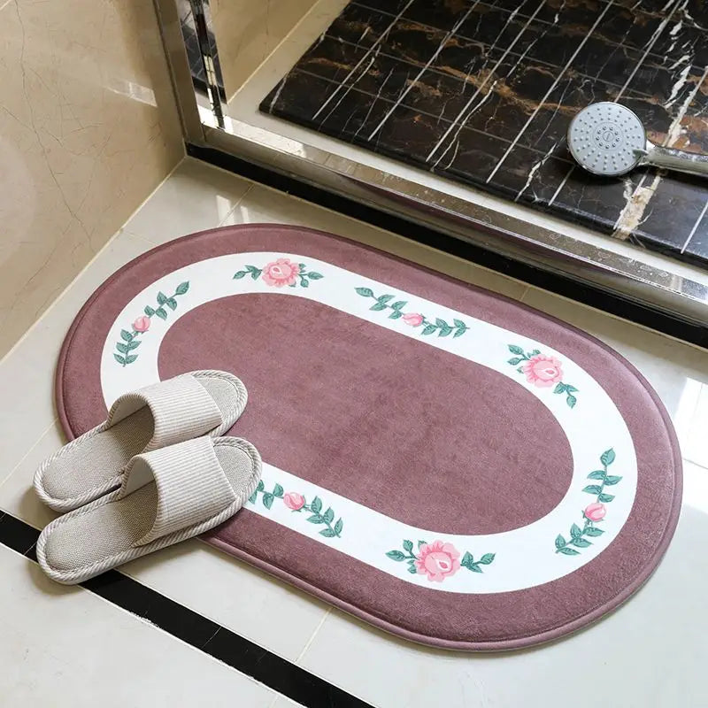 Serenity Floral Bathroom Mat