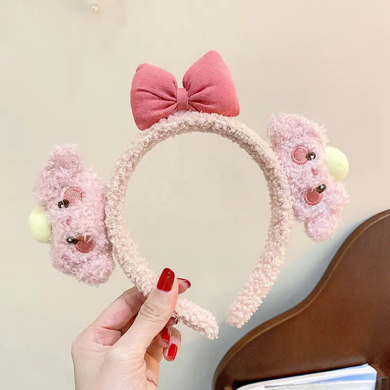 Chic Strawberry Bear Plush Headband