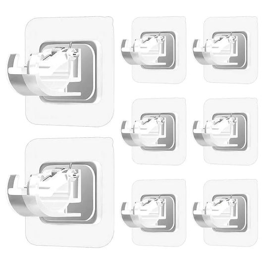8-Pack Self-Stick Curtain Rod Brackets