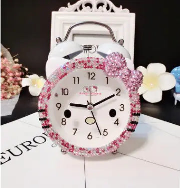 KT Cat Silent Diamond Clock