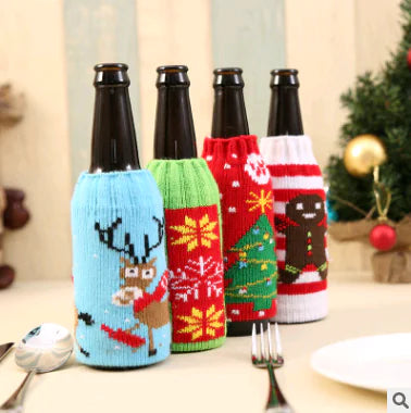 Festive Wine Bottle Sleeves