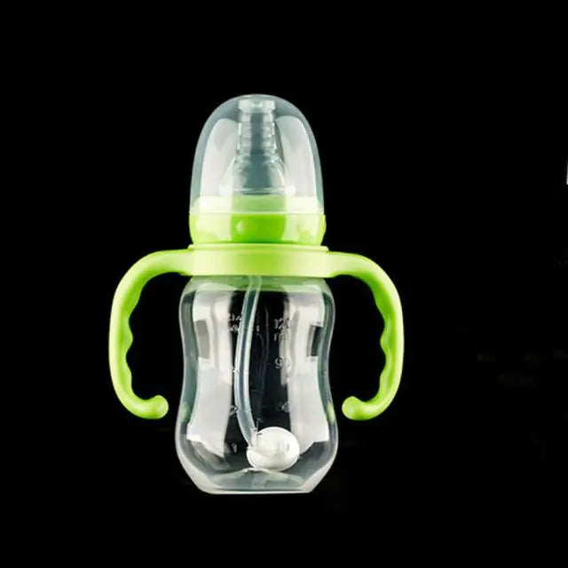 Newborn Baby Bottles with Handheld Plastic Design