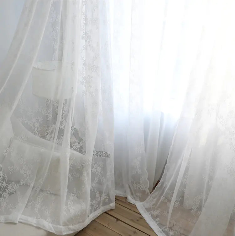 Korean Elegance Wave Lace Curtains (Bulk)