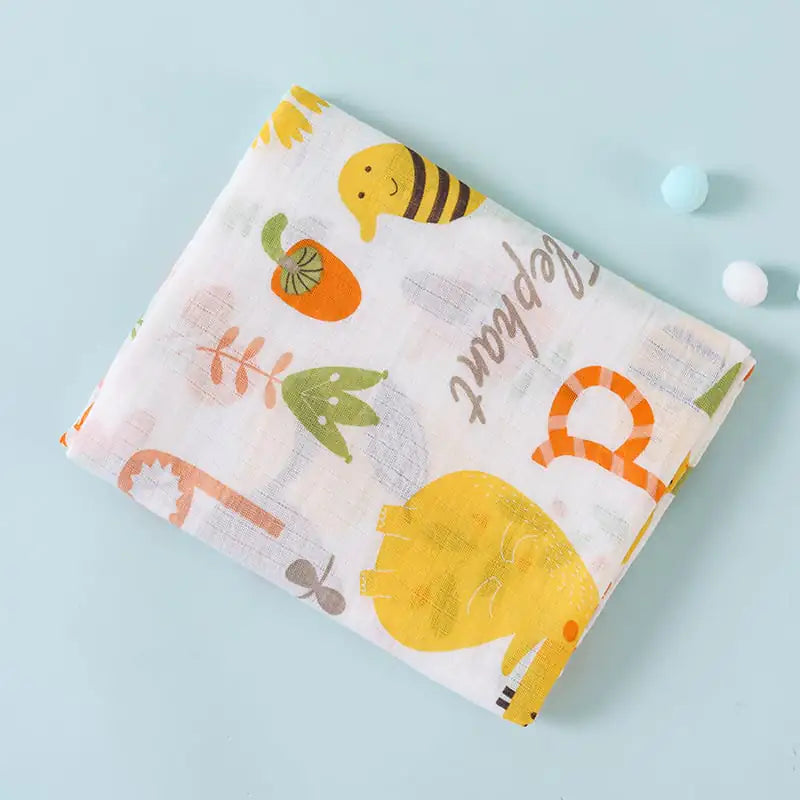 Soft Cotton Two-Layer Cartoon Baby Blanket