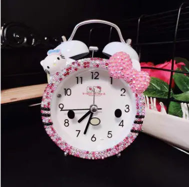 KT Cat Silent Diamond Clock