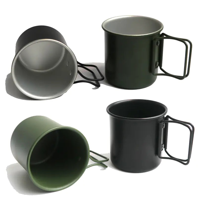 300ml Portable Folding Aluminum Camping Cup