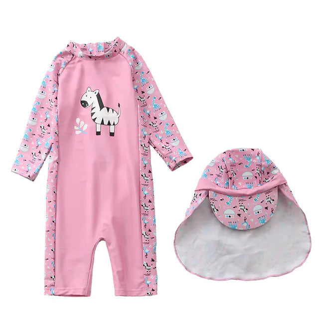 Kids' Fun Print One-Piece Swimwear