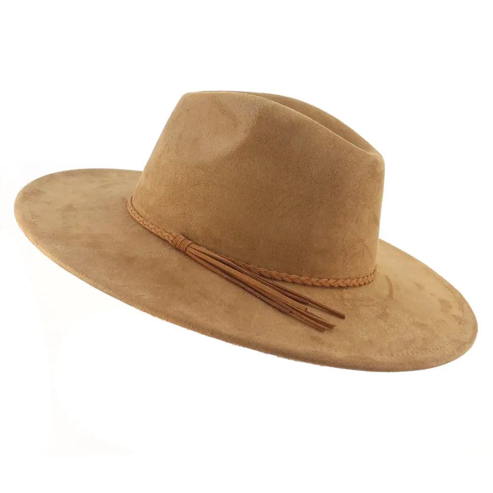Chic Jazz Suede Tassel Sun Hat