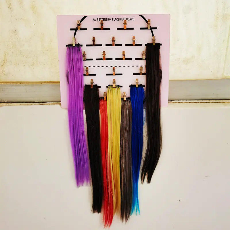 Hair Extension Display Rack with Clips