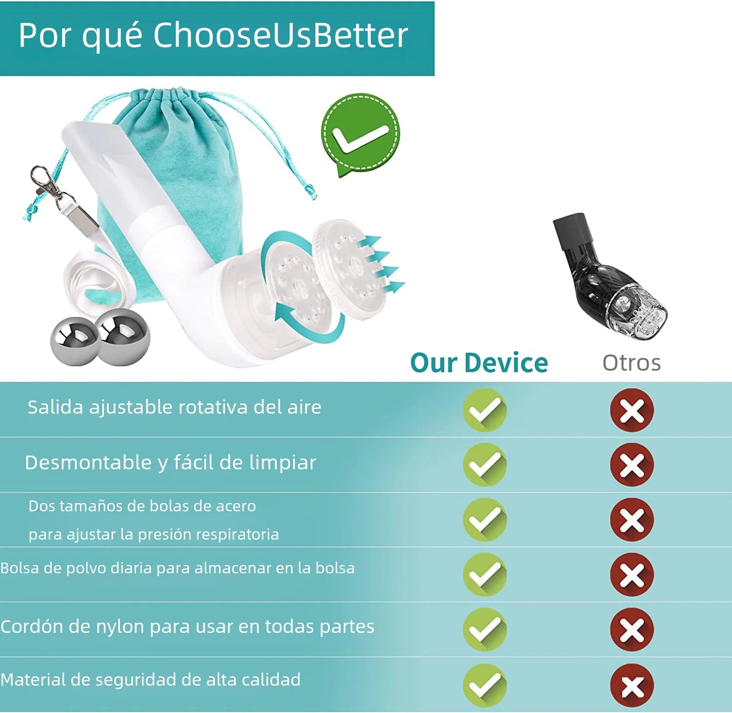 Global Breathing Enhancer with Trio Balls