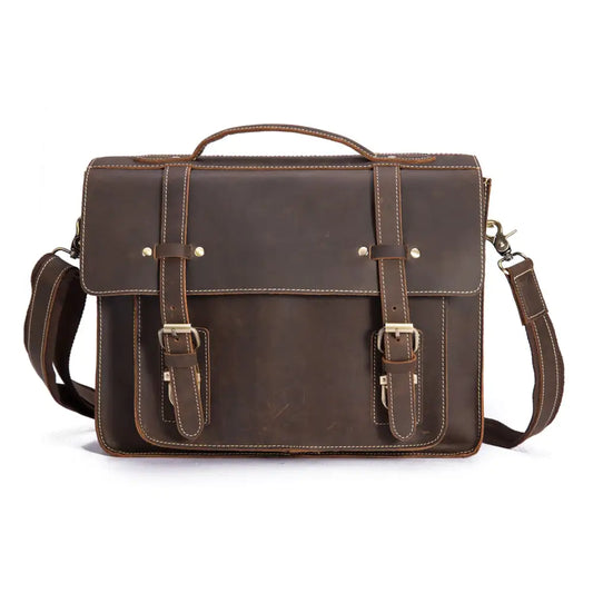 Premium Horsehide Men's Handbag - Elite Edition