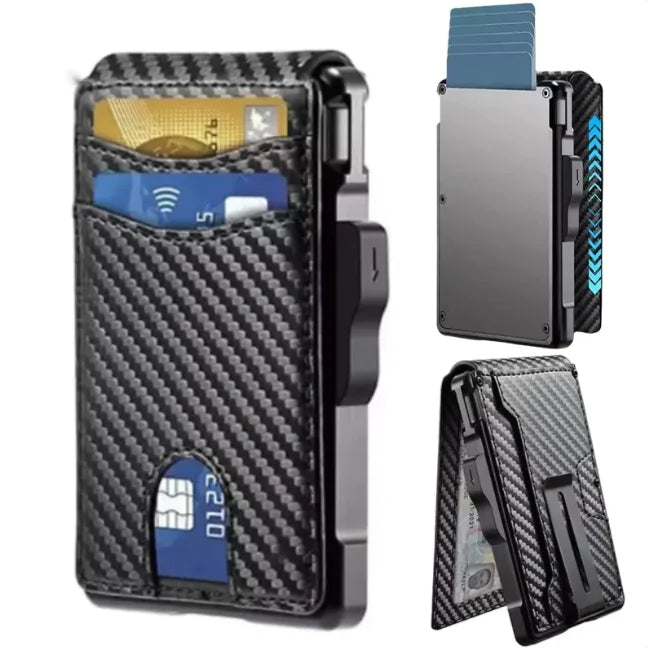 Slim RFID-Safe Magnetic Card Wallet