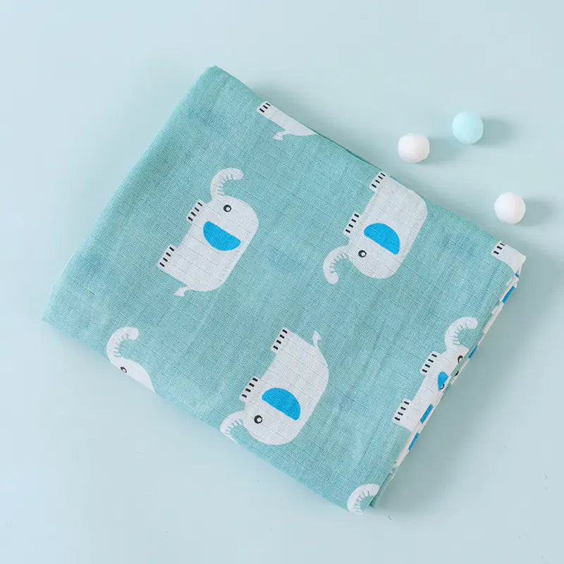Soft Cotton Two-Layer Cartoon Baby Blanket