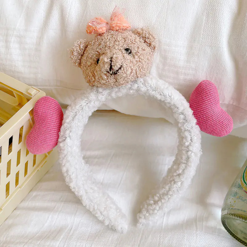 Chic Strawberry Bear Plush Headband