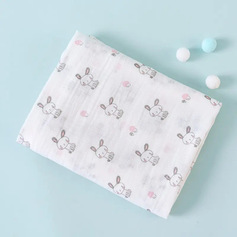 Soft Cotton Two-Layer Cartoon Baby Blanket