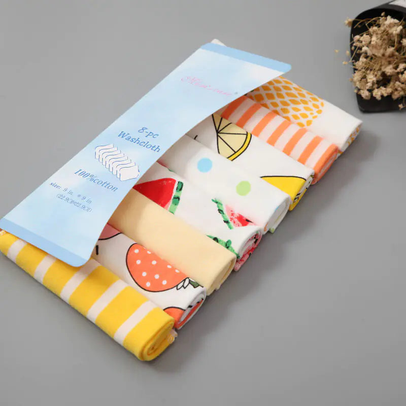 Infant Soft Cotton Gauze Towels - 8 Pack