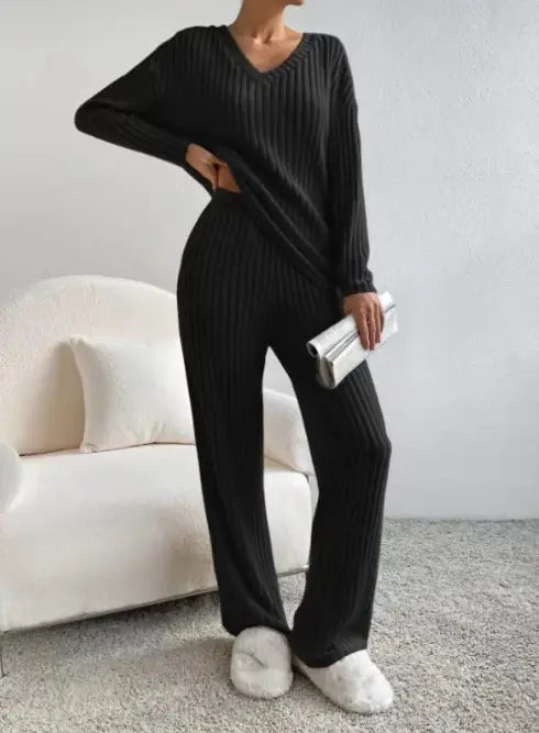 Autumn Ribbed Knit Comfort Set