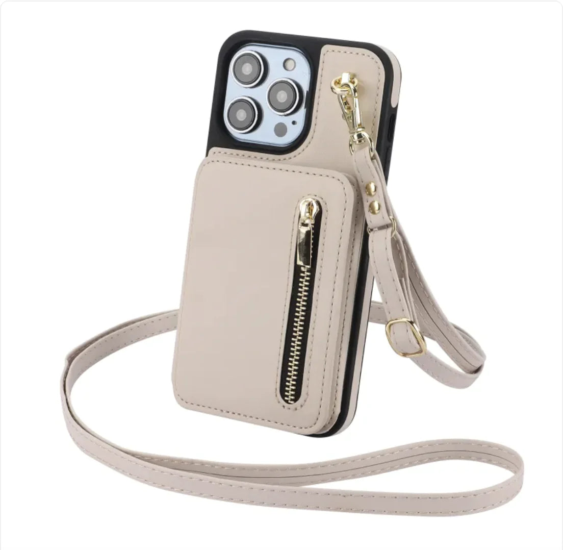 Crossbody Zip Wallet iPhone Case