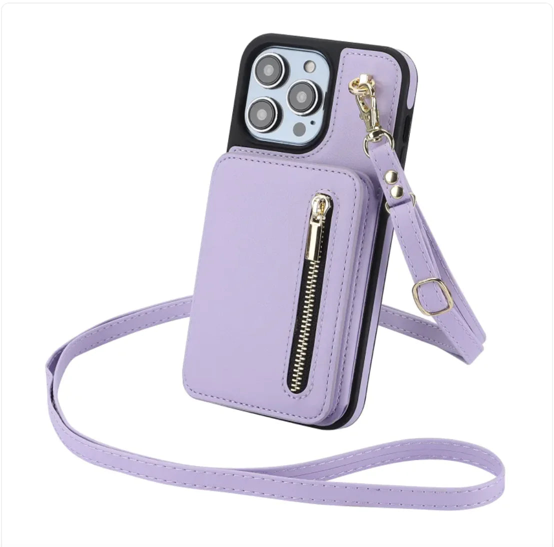 Crossbody Zip Wallet iPhone Case