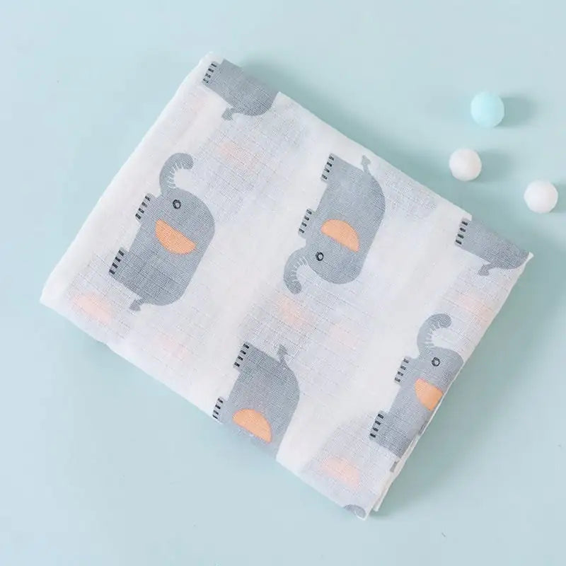 Soft Cotton Two-Layer Cartoon Baby Blanket