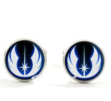 Men's Elegant Black Suit Cufflinks with Gemstones