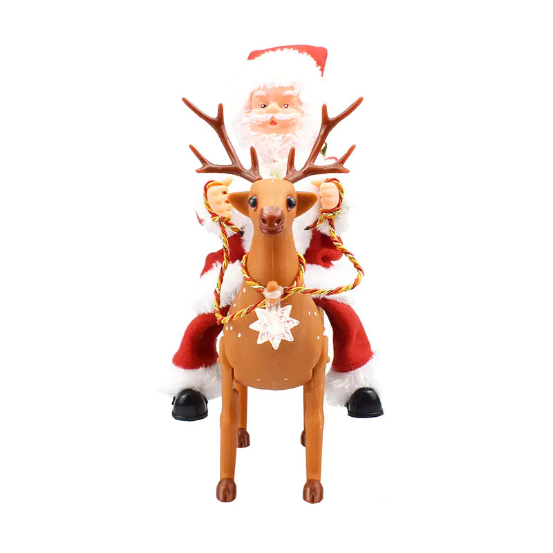 Santa's Holiday Reindeer Ride Decor
