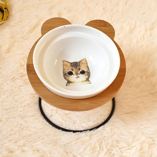 Ergonomic Cat Dining Stand